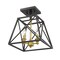 Z-Lite Trestle 3 Light Semi Flush Mount, Matte Black & Olde Brass 447SF-MB-OBR - alternate 3